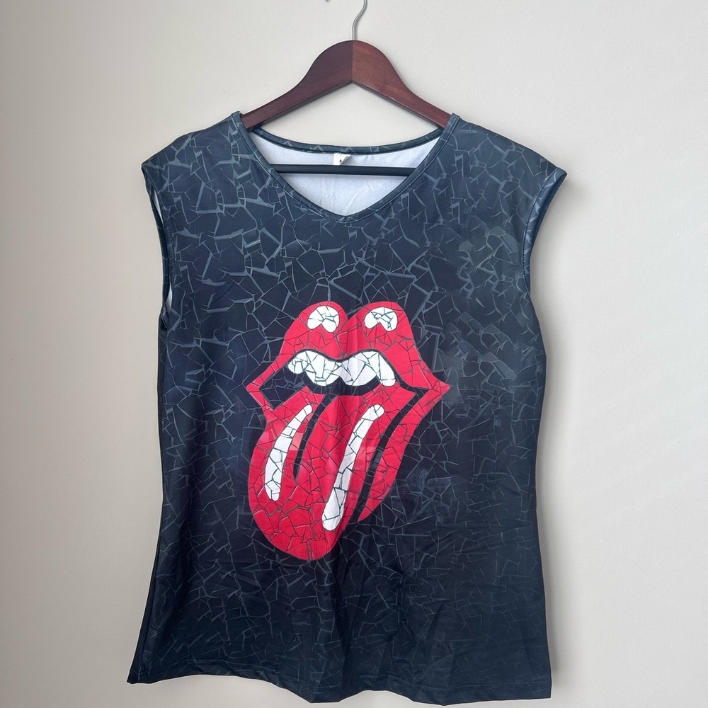 Black Graphic Women's Top